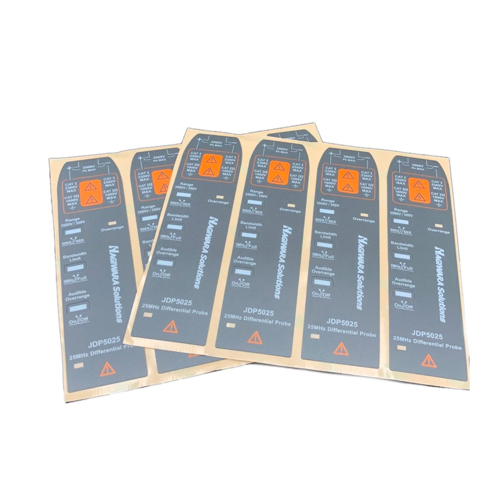 Custom front panel polycarbornate lexan label sticker for electronic