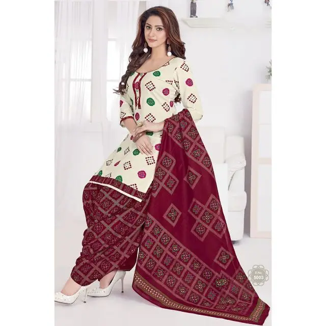 Новый модный Дизайнерский Костюм патияла из чистого хлопка с вышивкой Кашмири в панджабском стиле с дупаттой