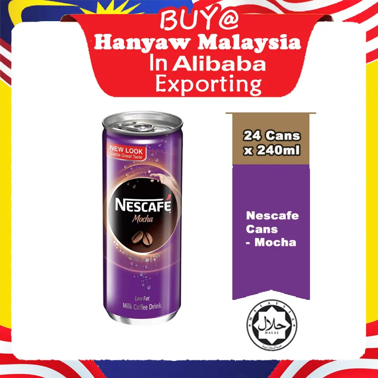 [Malaysia] Fast Shipping + Halal Certified Instant Coffee Can Mocha (240ml x 24 Cans)