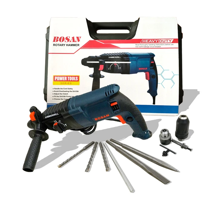 BOSAN Heavy Duty Rock Drilling Concrete Breaker 26mm Rotary Hammer z1c ng 26 electric rock hammer mill