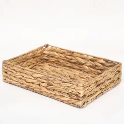 Factory Directly Manufacturer Water Hyacinth Seagrass Bin Storage Basket