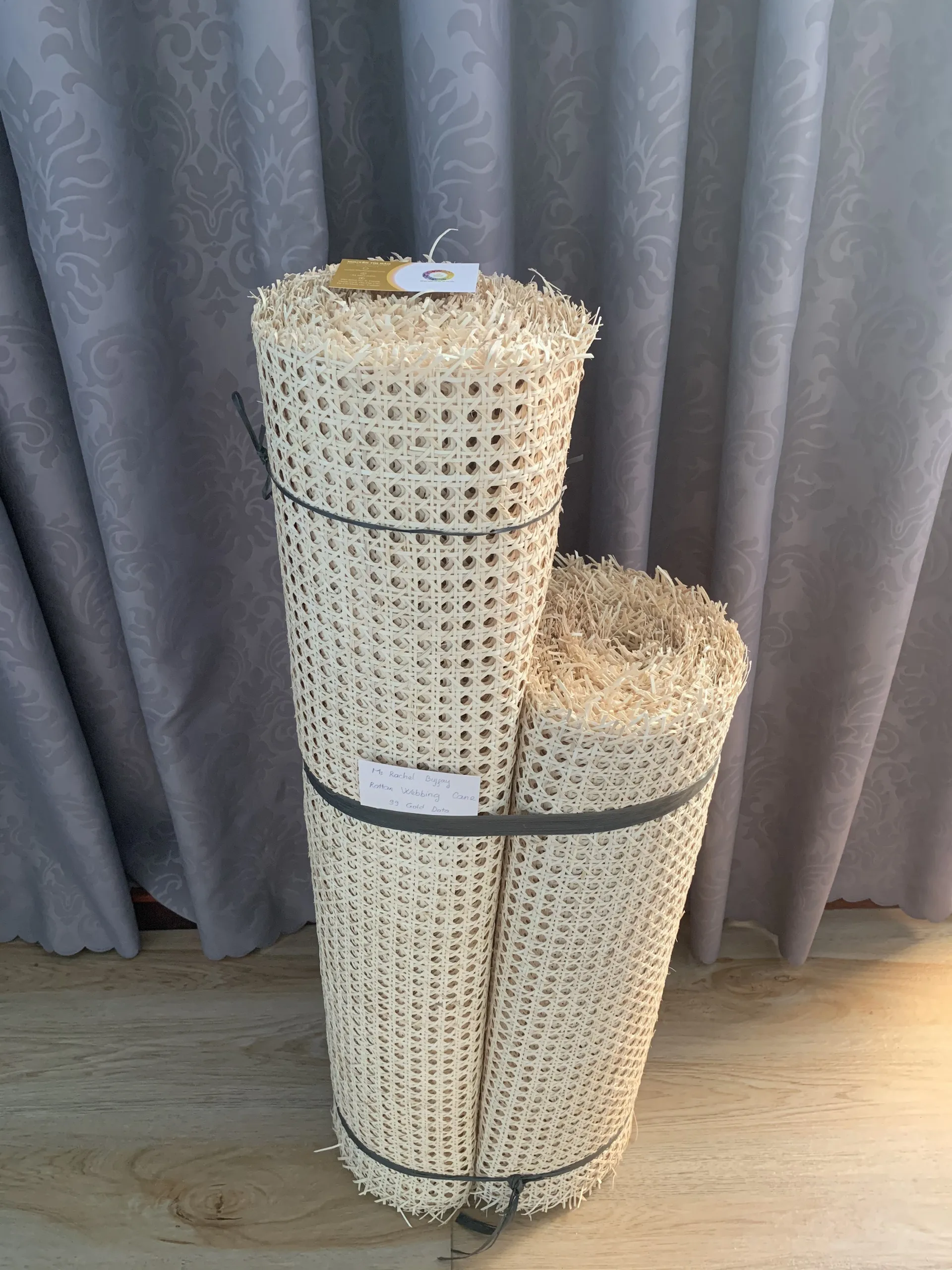 Best Selling 2021 Bleached Rattan Cane Webbing Roll - Natural Mesh square Woven Rattan Cane Webbing