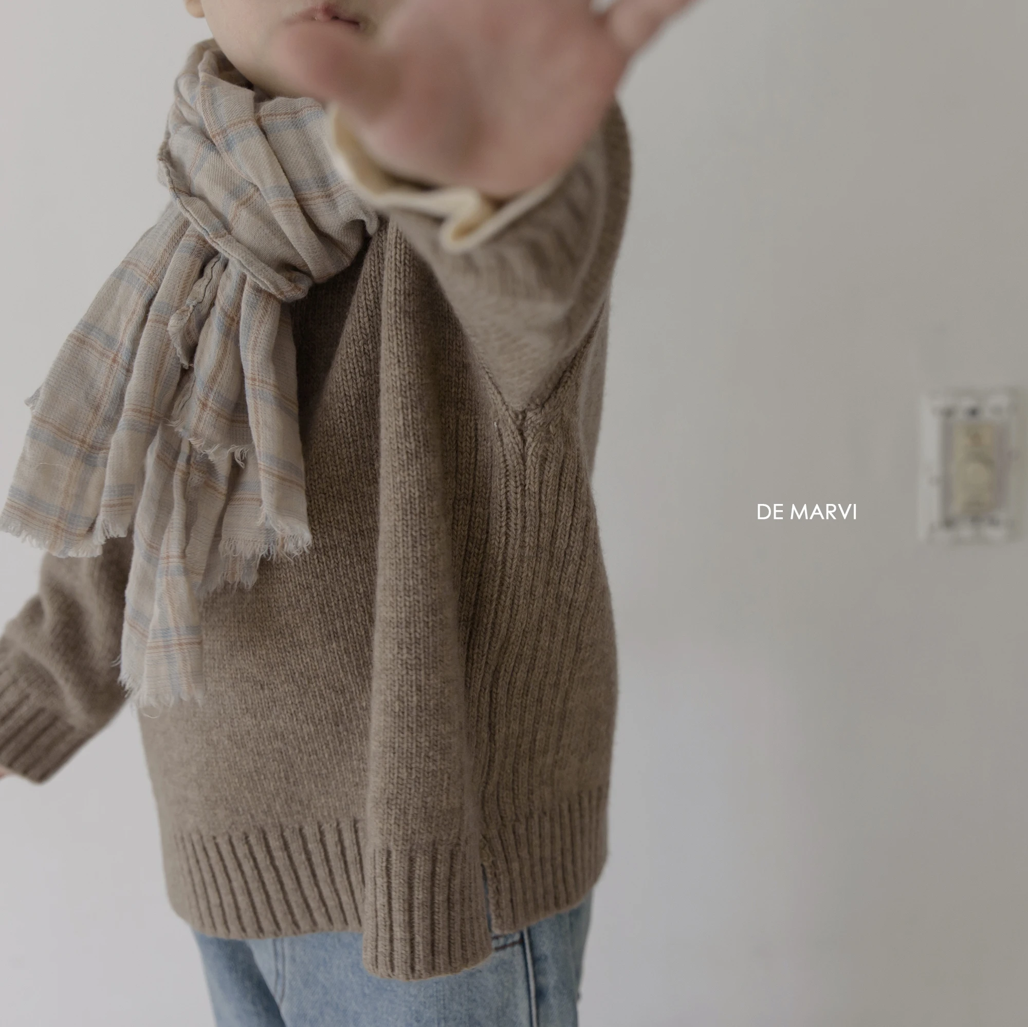 DE MARVI Baby Children Cashmere Pullover Wool Knit Sweater Kids Toddler Winter Clothes OEM Wholesale MADE IN KOREA