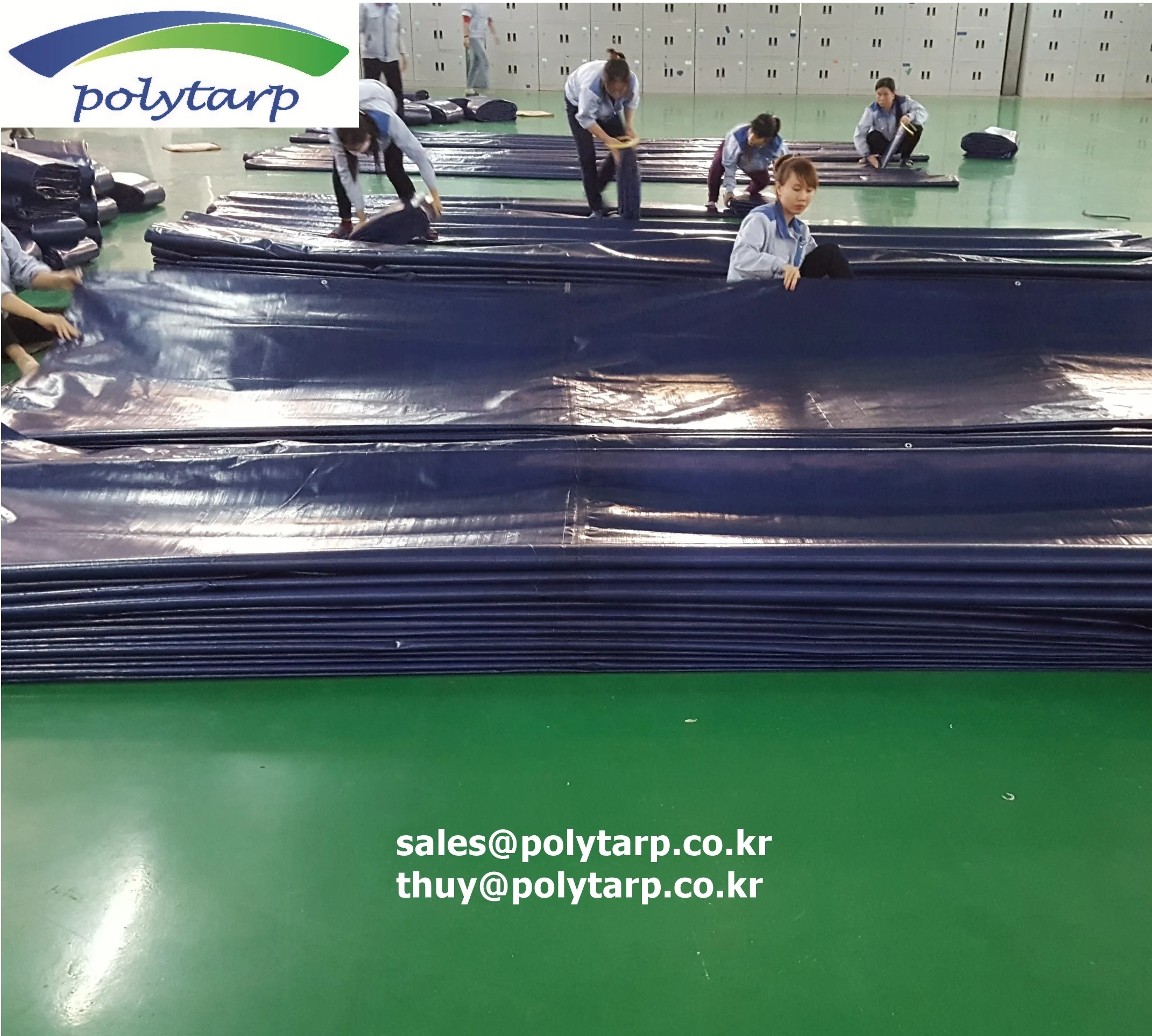 Dark Blue ready made tarp - PE Tarp made in Vietnam - Customized weight