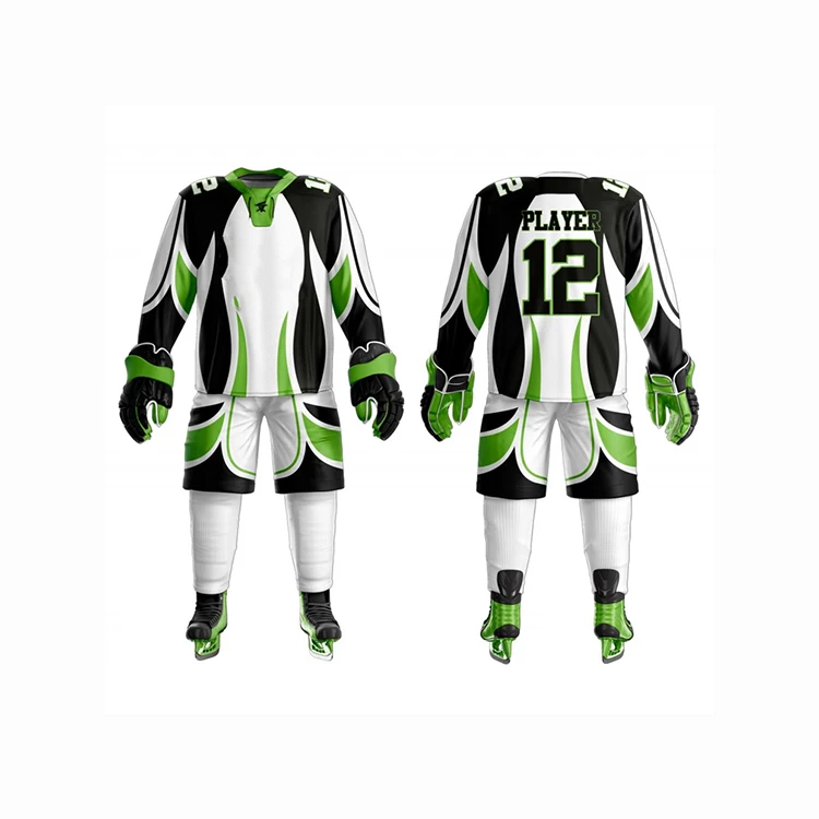 Новейший дизайн Джерси для хоккея с сублимационной печатью дешевая форма шайбой