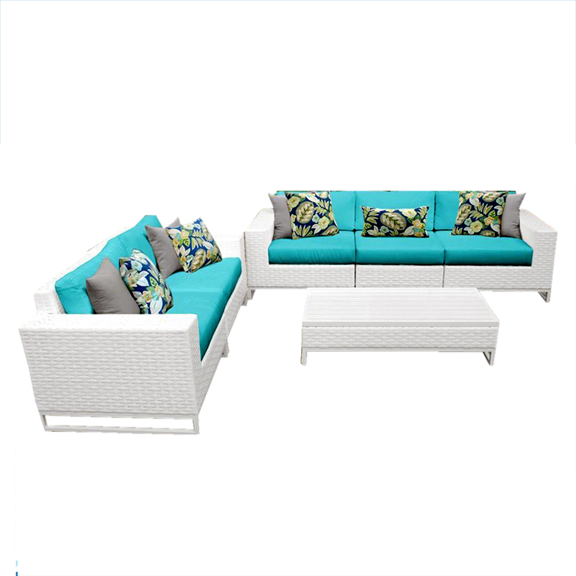 outdoor sofa sets white rattan aluminum outdoor garden sofa set large size 6 person durable patio sofa set