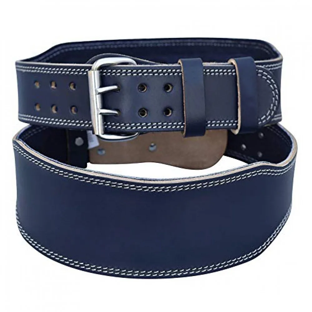 Power Lifting Belt Suede Leather Double Prong Power Belt Gym Bodybuilding 4 Inches 10 MM Thick Weight Lifting Weightlifting