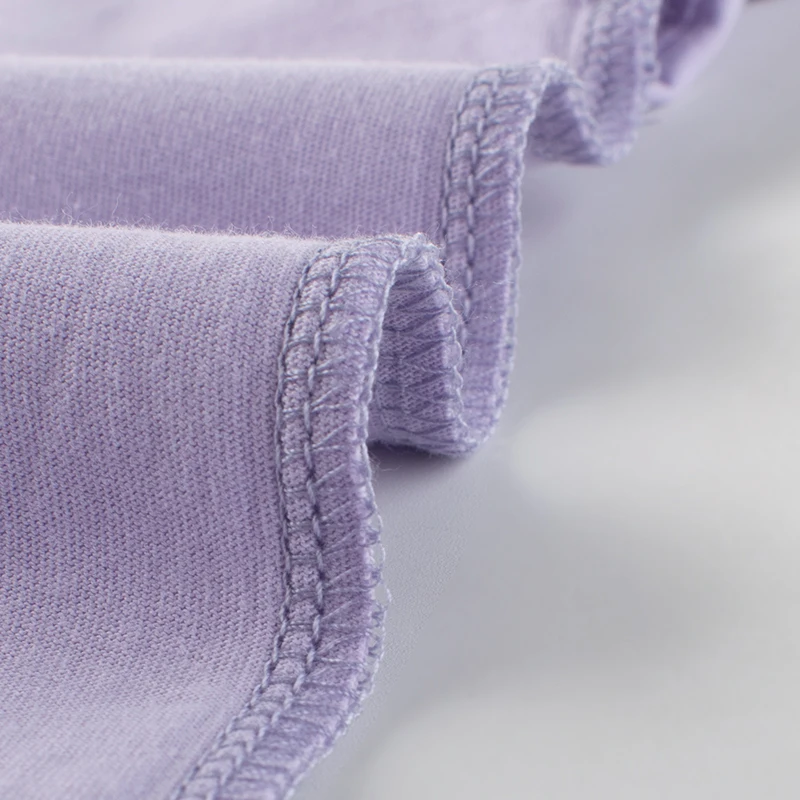 Custom Fashion Comfortable Summer Children Clothing New Design Purple Cute Girl T Shirt