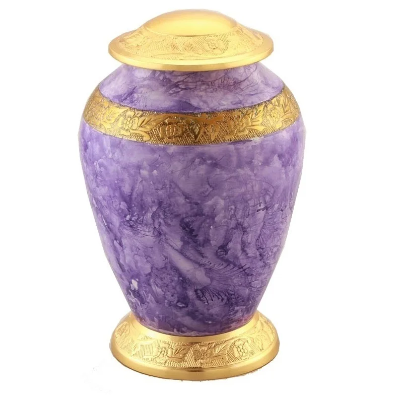 Granite Grey Metal Urn for Ashes, Adult Cremation Urn American/European Style
