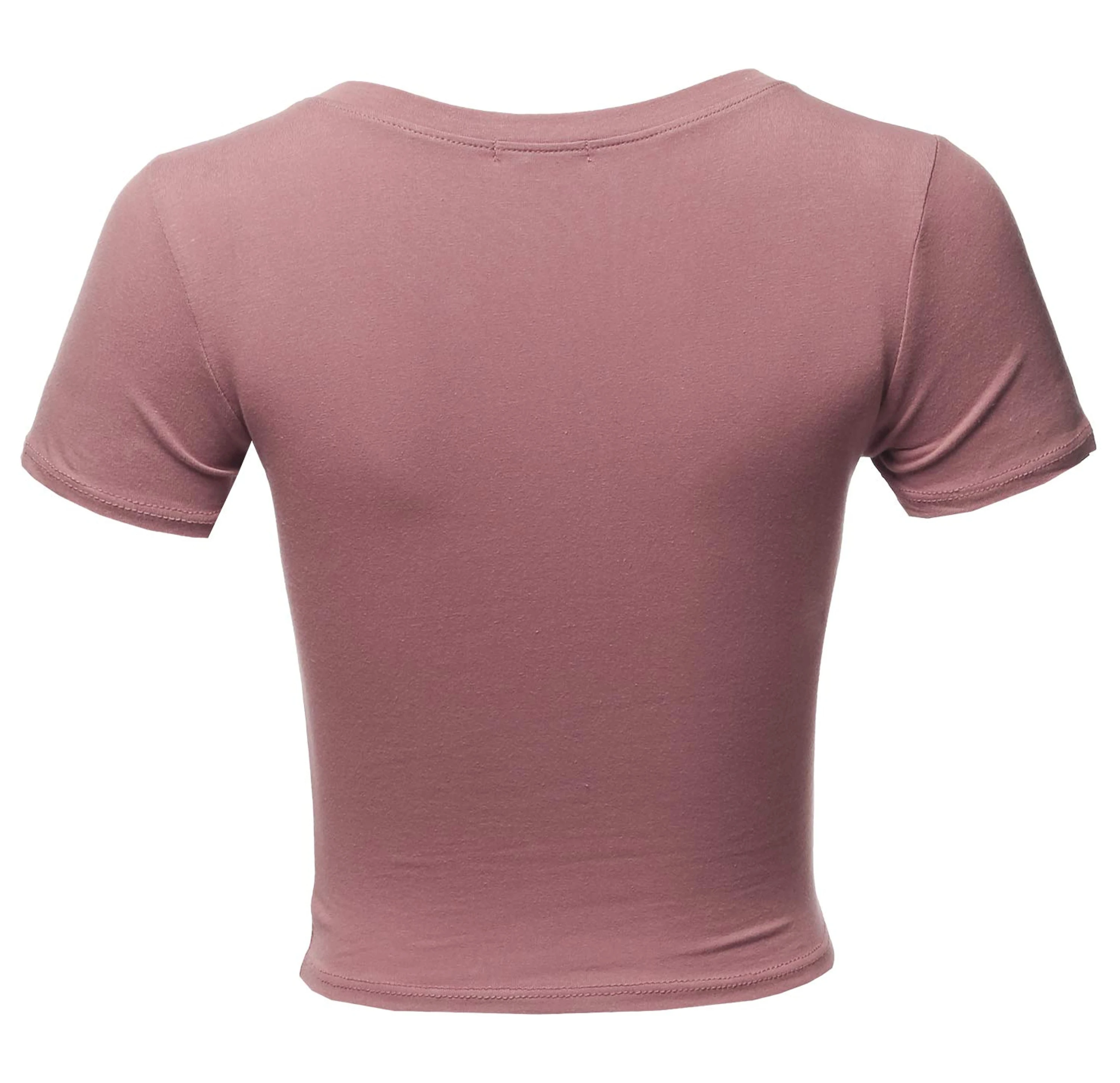 
Wholesale Slogan Graphics printing cheap price affordable rate sexy style Tee Women Crop Top T-Shirts 