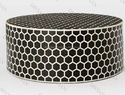 Bone Inlay Table Bone Inlay Furniture For Luxury Home Mother OF Pearl Furniture Mother of Pearl Round Table For Hotel Supplier