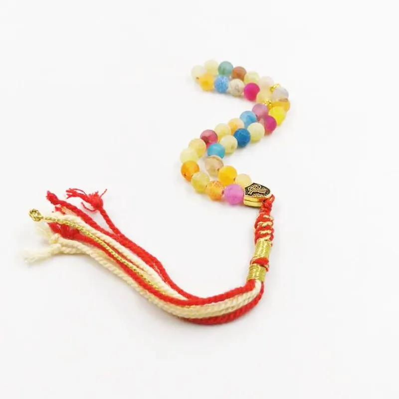  Мусульманский браслет из натурального агата тасбих Исламский подарок модные аксессуары ювелирные изделия misbaha новый дизайн турецкий розарий