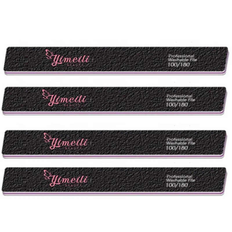 YML 80/80 Rectangle High Quality  Nail Polishing Nail Shape Cutting Washable Long Life Nail File