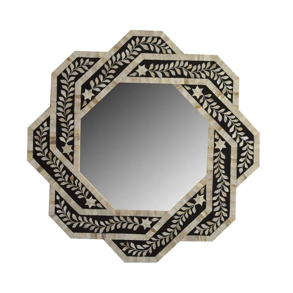  Хит продаж зеркальная рамка перламутрового цвета в стиле барокко круглая настенная мозаичная зеркало для ванной комнаты