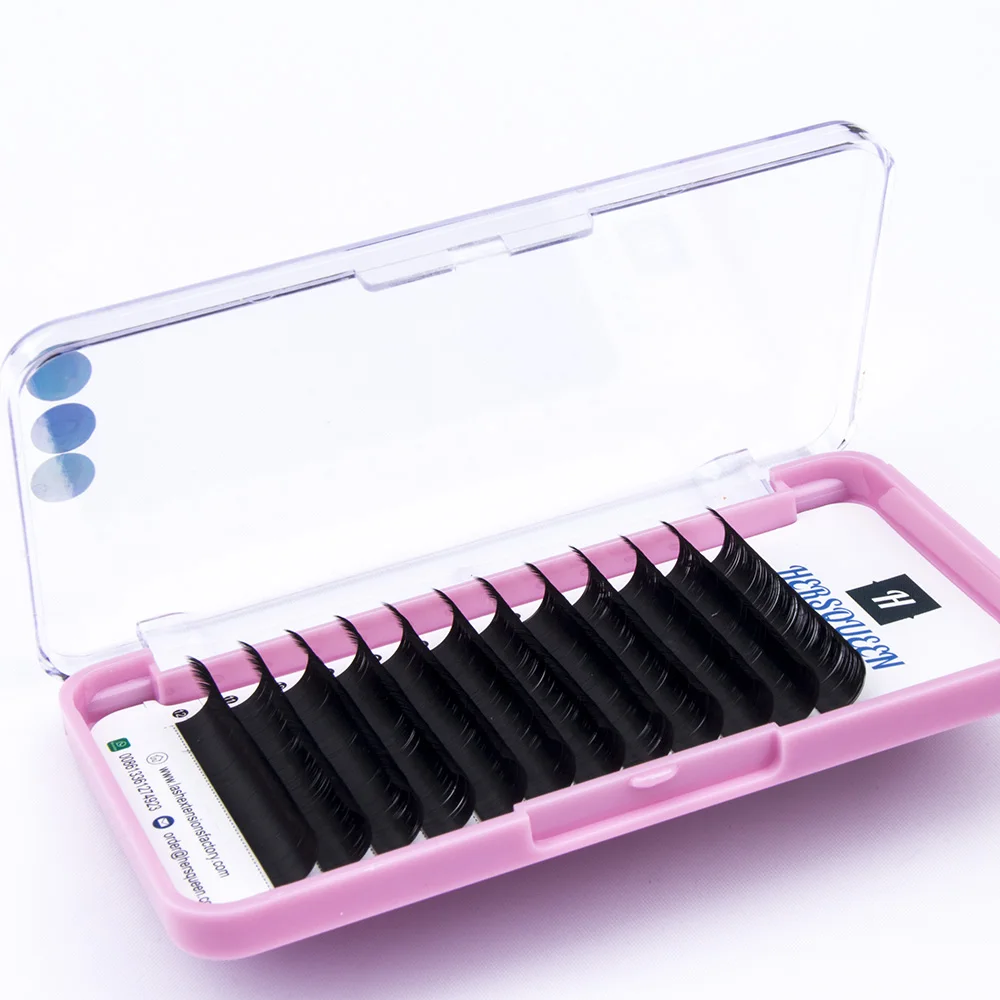  0.07 hotselling volume eyelash extensions Loose Base Fluffy Volume Lashes Private Label Cashmere Silk Faux Mink