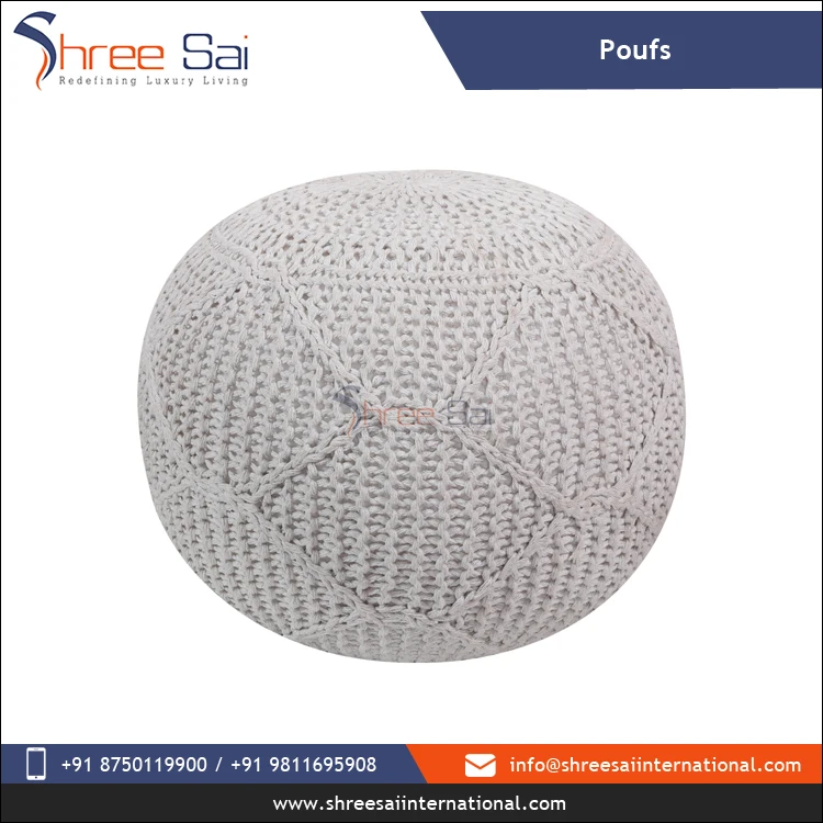 Пенополистирольные шарики 45x45x45 см ручная вязка современный стиль чистый хлопок пуф для пола