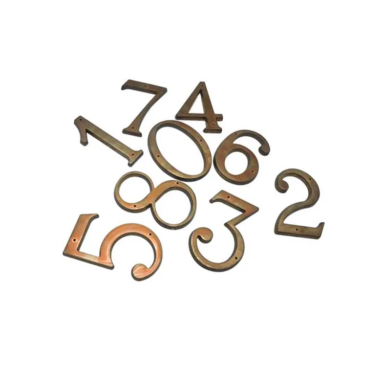 Custom Stainless Steel Door Metal Brass House Number