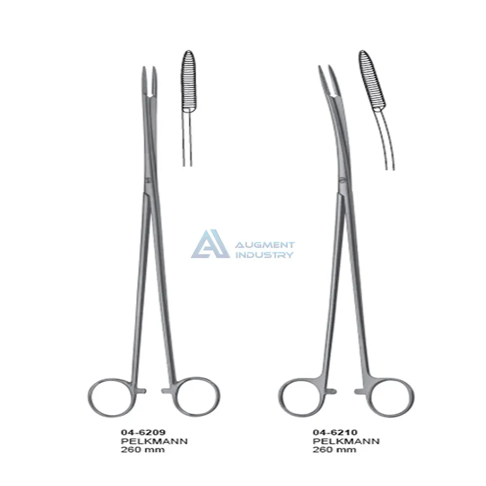 PELKMANN Uterine Dressing Forceps 260MM  Stainless Steel Surgical Forceps for Uterine Curved Uterine Forceps