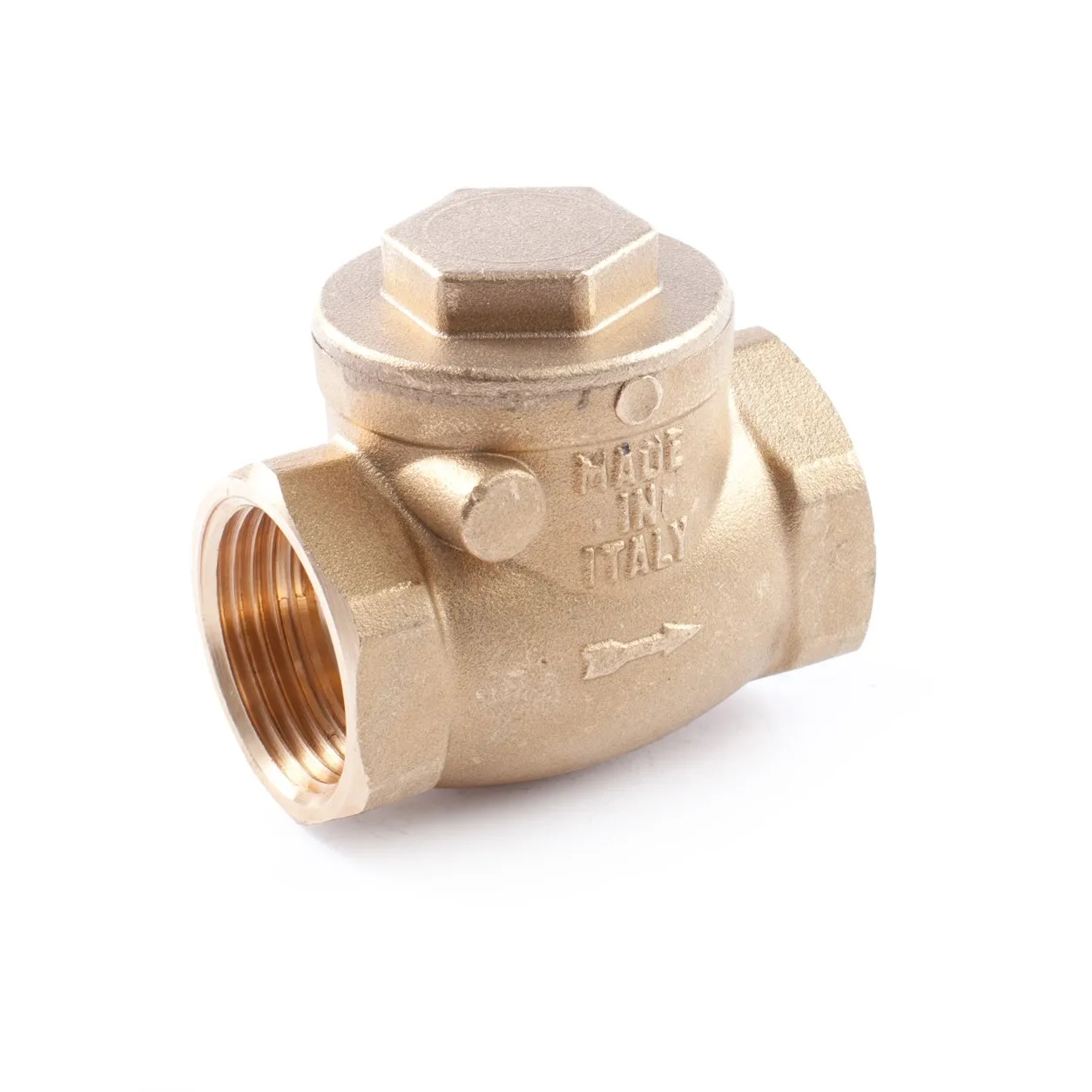 Made in Italy high quality brass Swing check valve FxF threaded ISO228/1