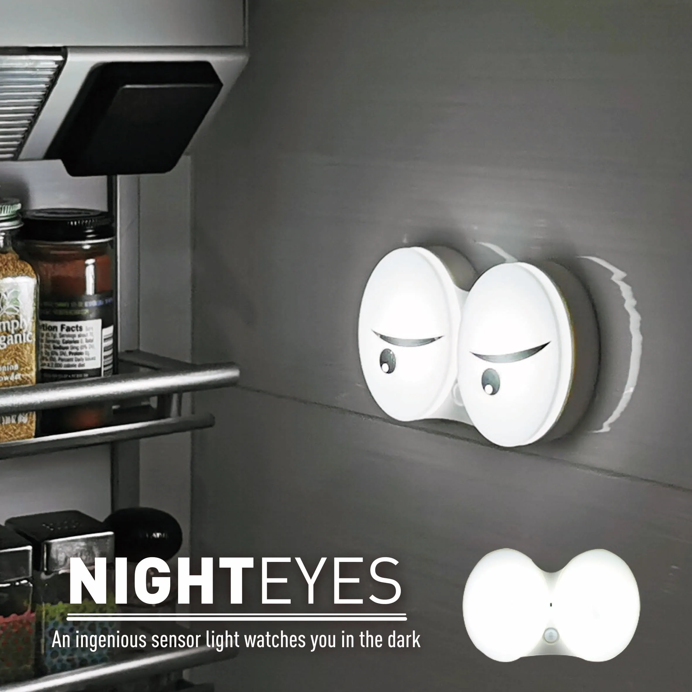 Home Decorative Night Eye Battery Operated Wall Plug Auto Motion Sensor LED Light