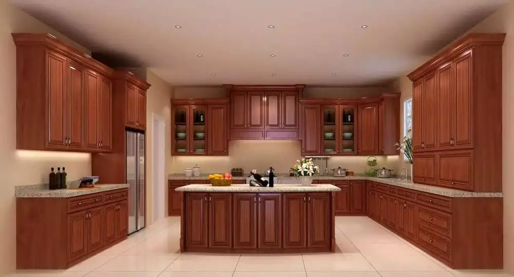 Malaysia manufacture modern design wooden furniture American modular kitchen cabinet