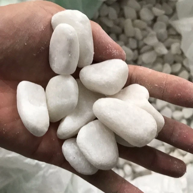Natural stone river rocks white pebble stone for landscape rock