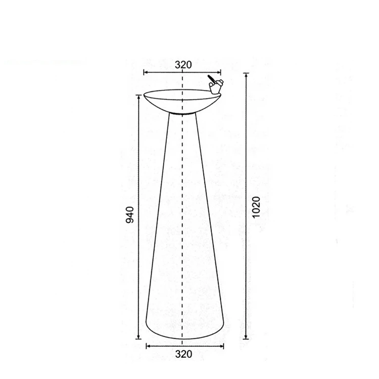 standing drinking water fountain