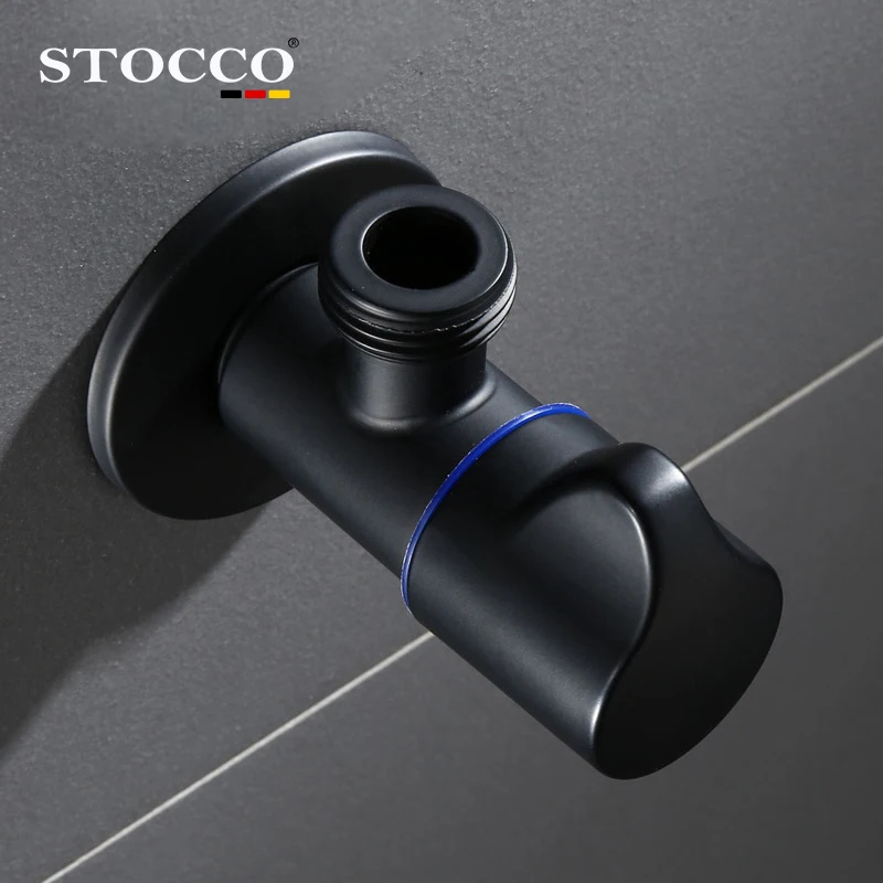 Bathroom Filling Angle Valve Corner Bidet Black 304 Stainless Steel Kitchen Cold Hot Tap Accessories Standard Male G1/2 Threaded