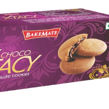 Creamy Chocolate filled cookies 960g pack BakeMate center filled tasty cookie at whole sale price