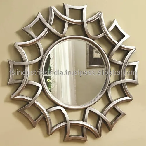 
Round Luxury Slim Design Wall Mirror Home Decor Wall Design Decorative Mirror Plated Gold Finishing Design 
