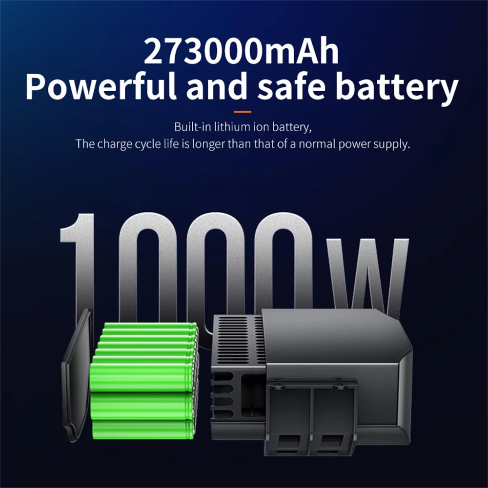 273000mAh портативный источник питания 1000w Пик 2000w 220v / 110v AC выход литиевая