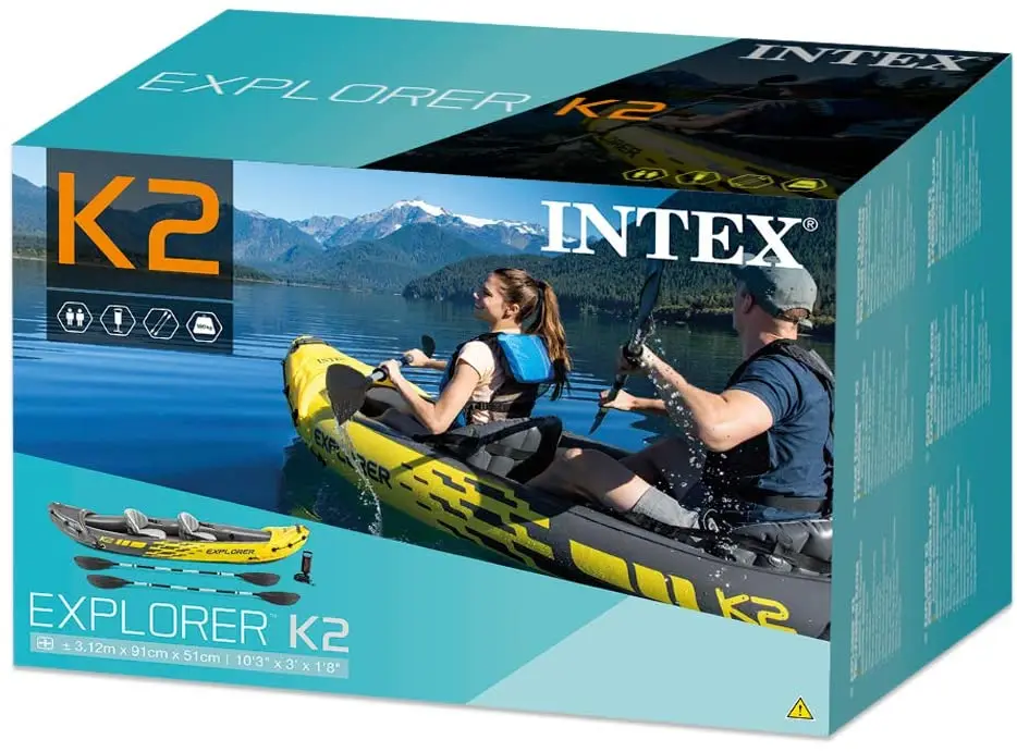 
Pool accesorize floats - Canoe Inflatable Kayak Intex 68307 K2 - outdoors activities in the nature - water fun 