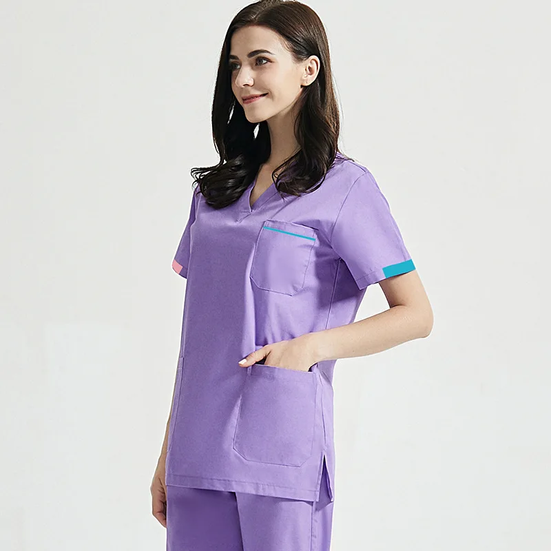 2021 Factory Supply Nurses Scrub Uniform Hospital Wrinkles Free Stretch Scrubs Jogger Sets