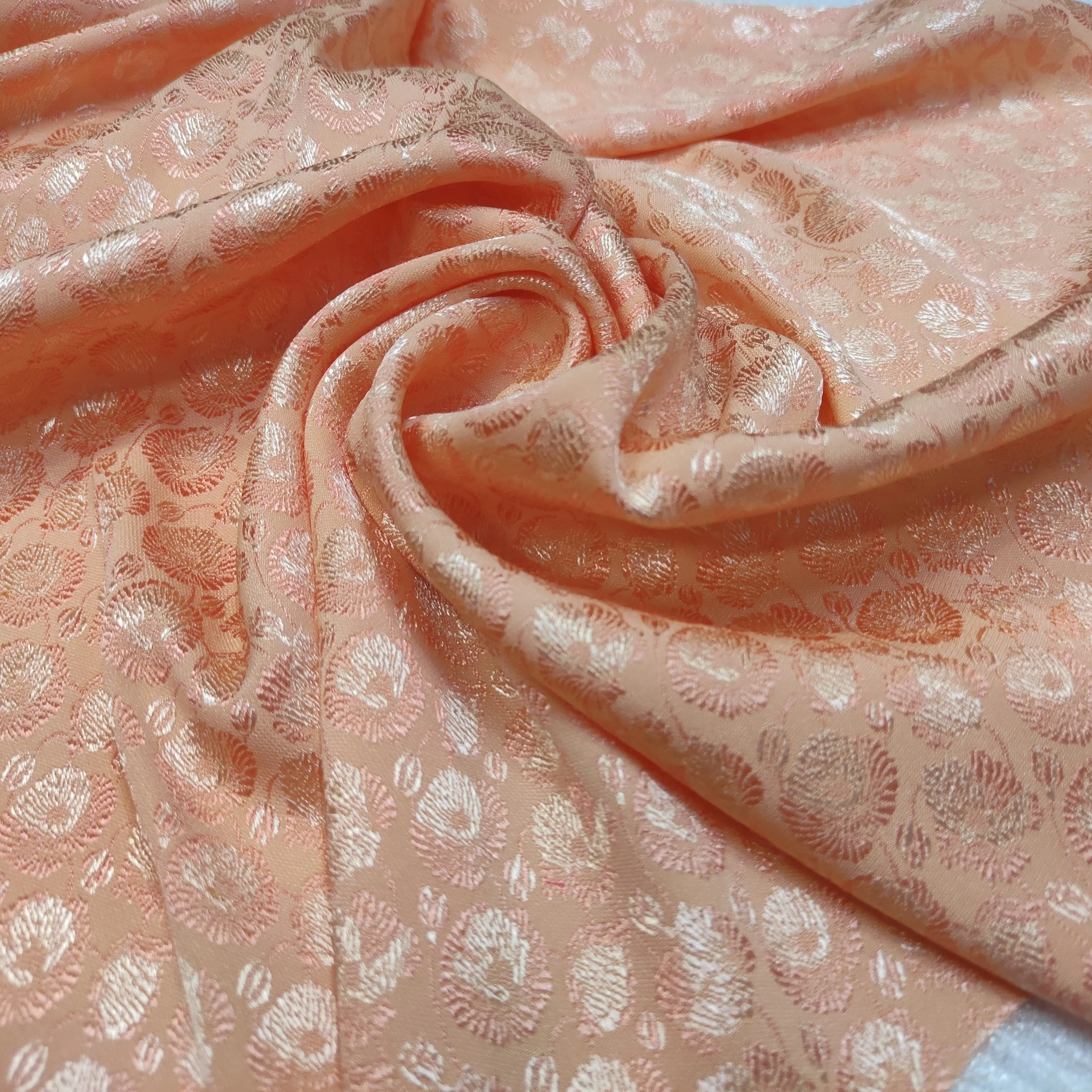 WHOLESALE PRICE JACQUARD WOVEN FABRIC VIETNAM FASHION DESIGN LUXURY SILKY LOOK FOR WOMEN DRESSES CLOTHES LONGYI BALOCHI L457A