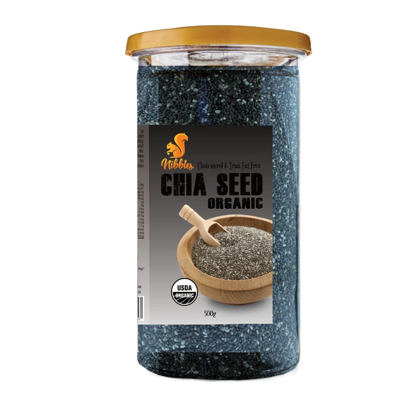 
500g Common Organic Black Nibbles Premium Organic Chia Seed From Singapore Port 