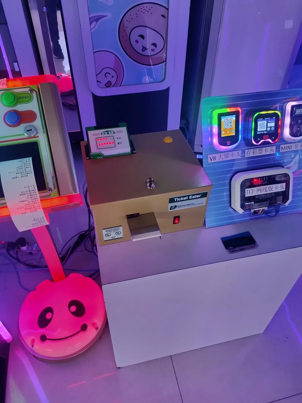 Hotselling Amusement Park Card Management System Arcade Game Machine Counter Desktop Mini Ticket Eater For Game Center For Sale