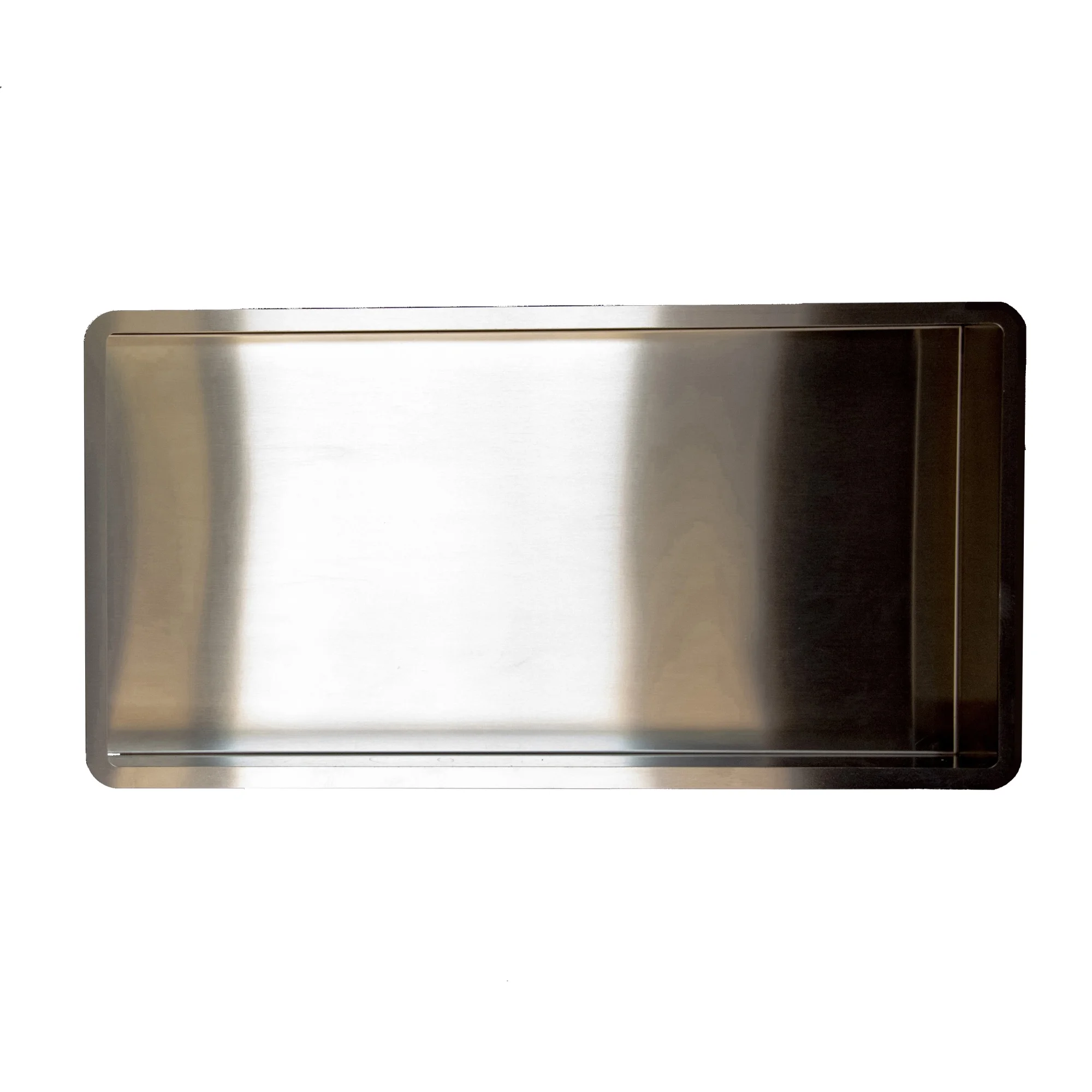 TINO TNS60 Built in niche shelf for bathroom in stainless steel inox brushed finish