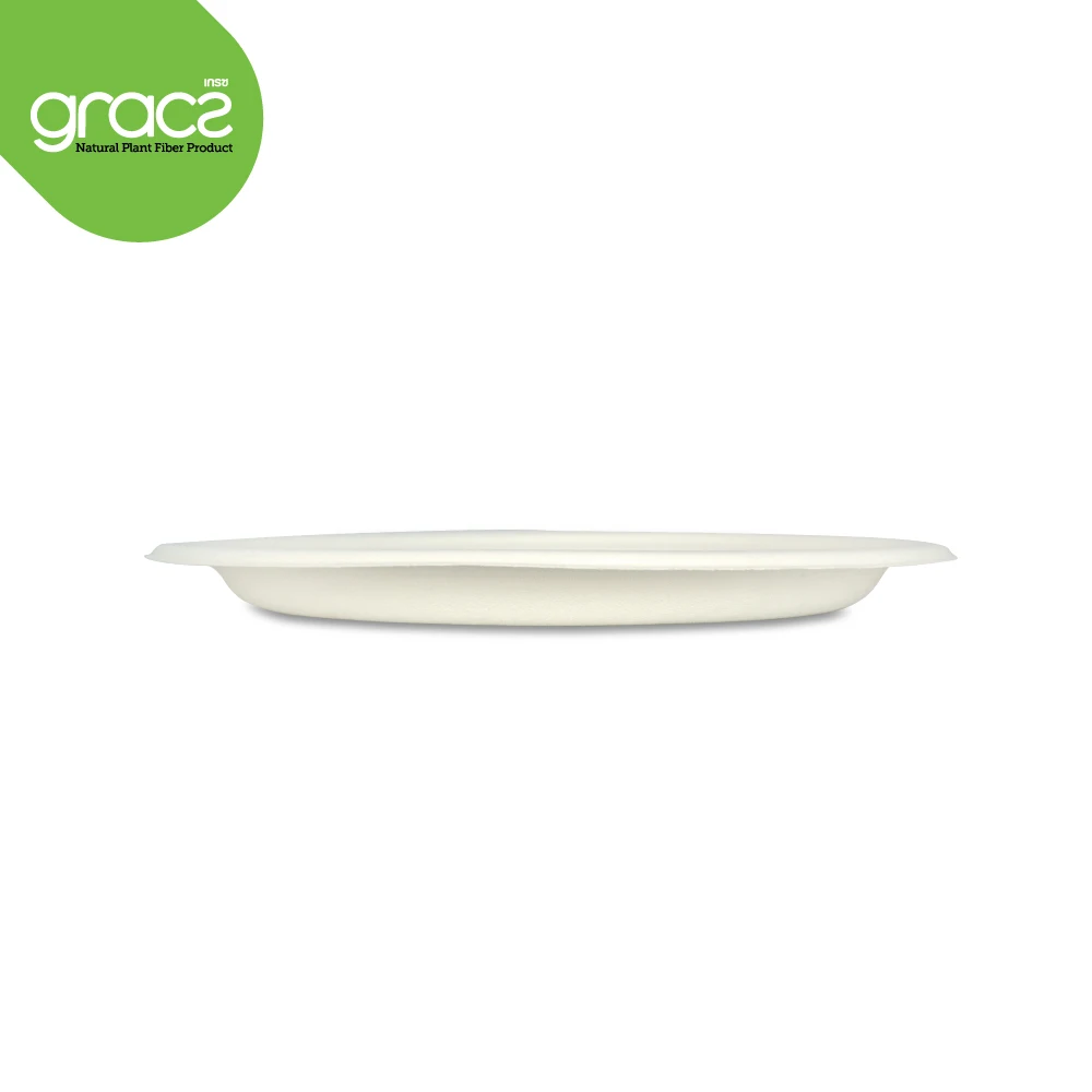 Gracz P013 австралийская тарелка 9 дюймов пищевые контейнеры бумага из сахарного тростника упаковка компост Таиланда