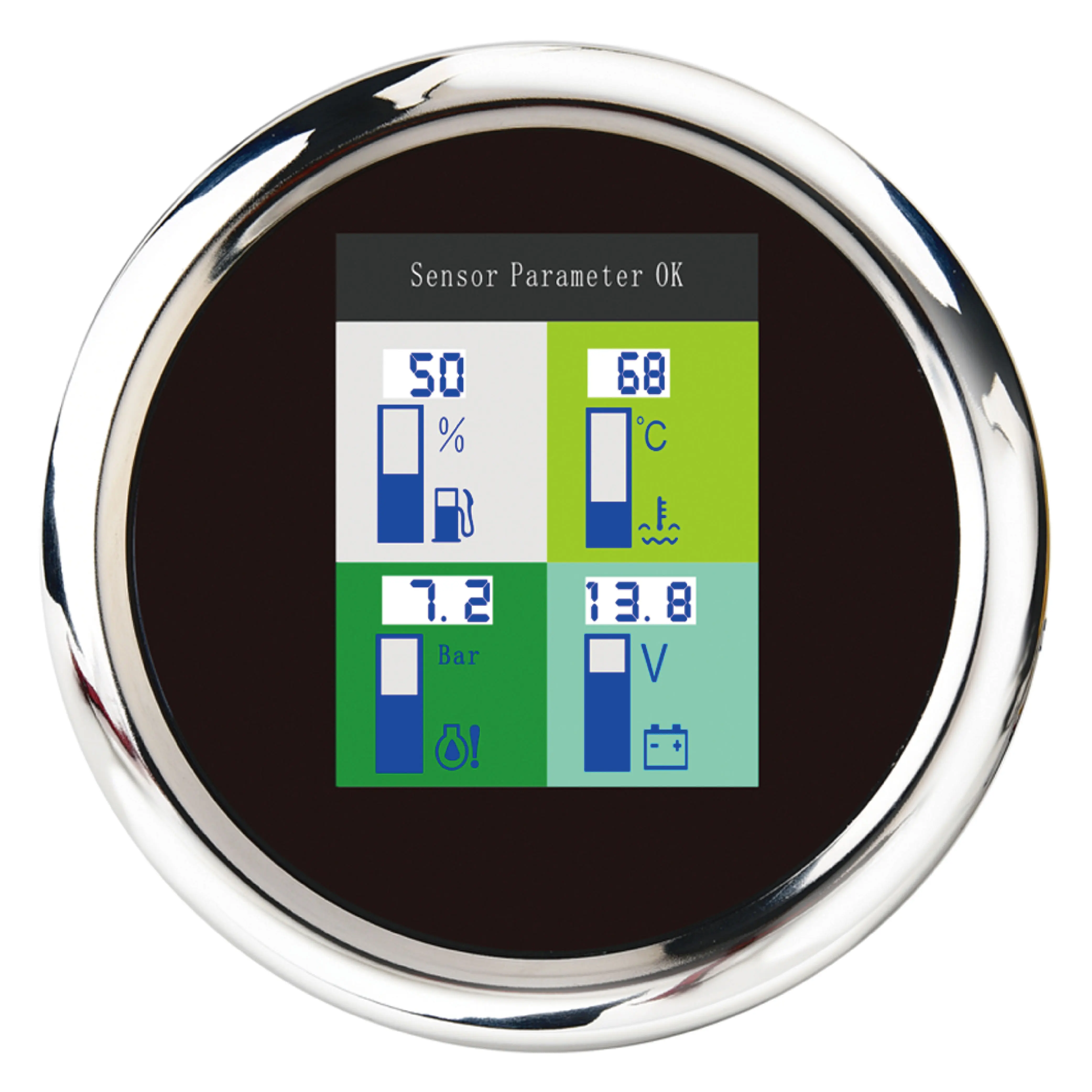 NMEA 2000 85mm digital TFT-LCD display 4 in 1 multifunction gauge