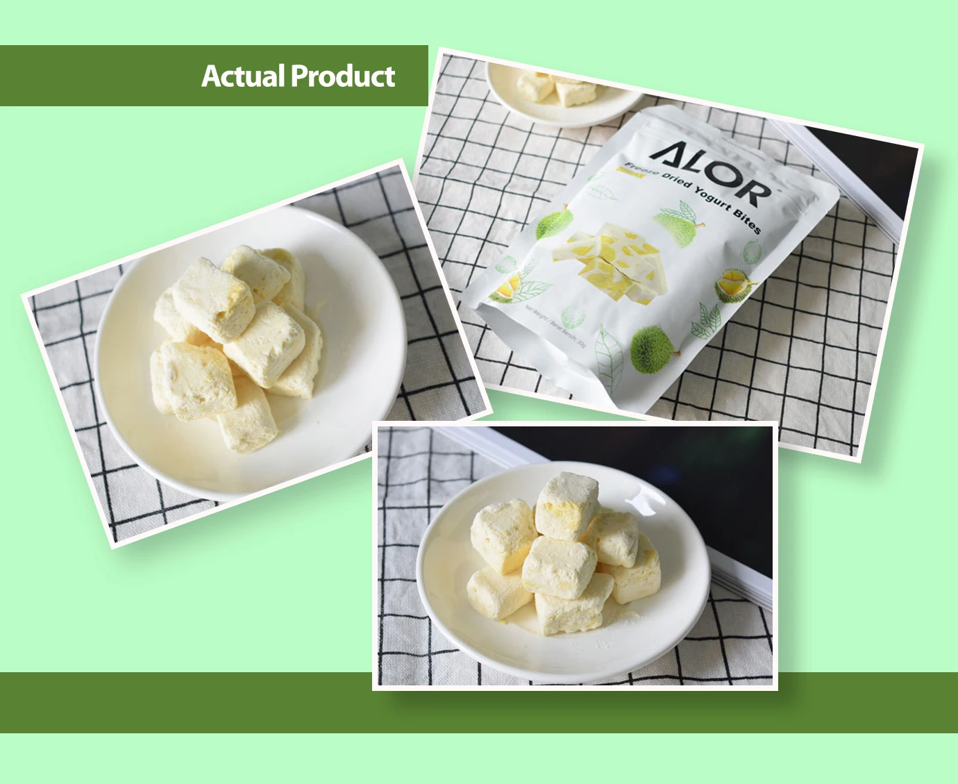 Premium Freeze Dried Yogurt Durian with high probiotics