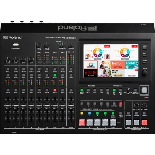 Top Discounts Hot Sales Roland VR-50HD MK II Multi-Format AV Mixer with USB 3.0 Streaming