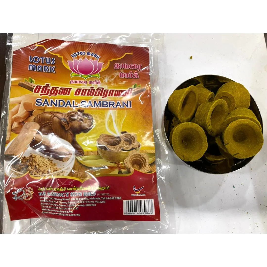 Сандалии с лотосом Sambrani высококачественные Ароматические круглые благовония для молитвы