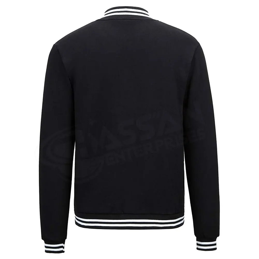Low MOQ Custom Made High Quality Letter Men Jacket  Stand Collar Breathable Sustainable Men Jacket