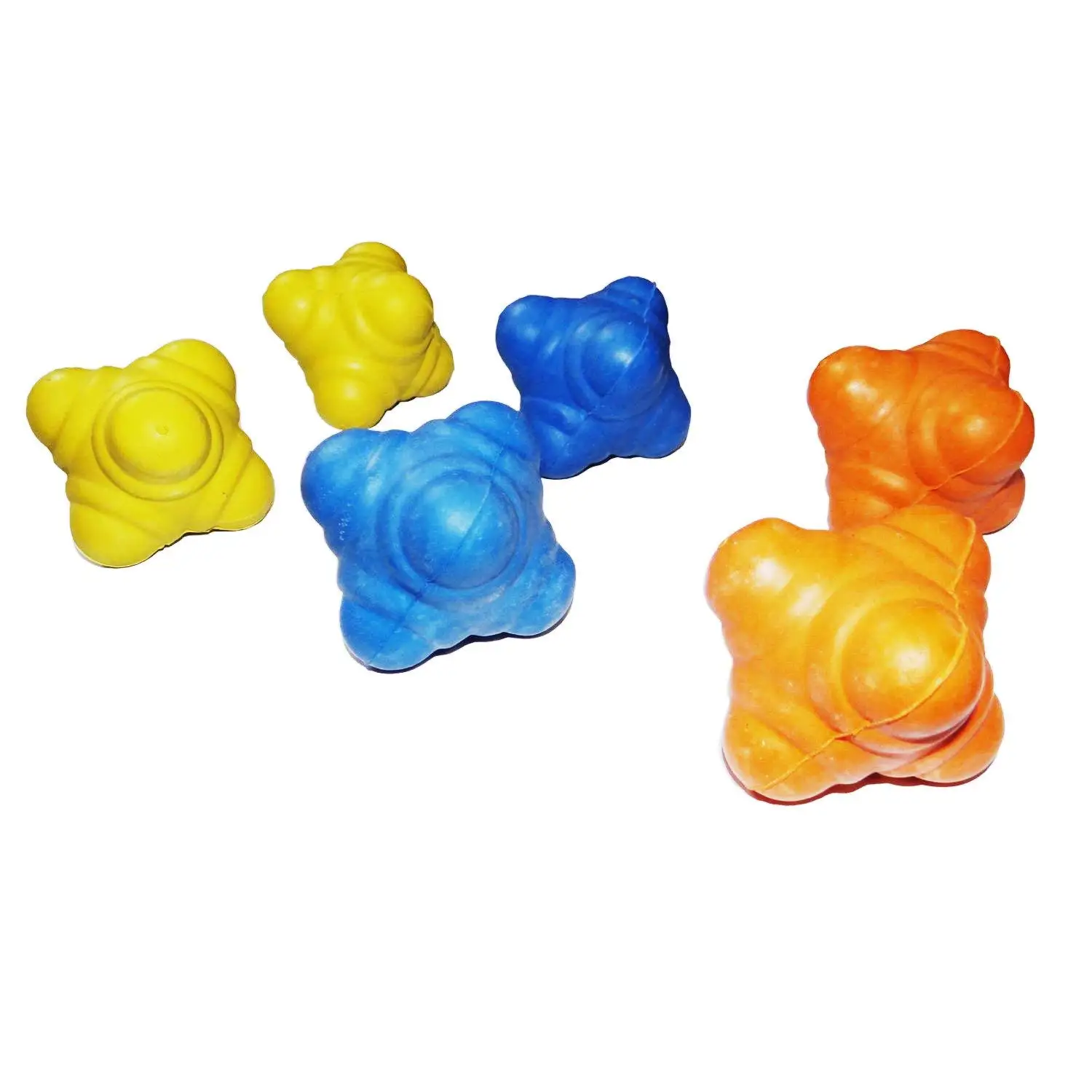 
Rubber Reaction Balls for Improve Agility, Reflexes and Hand-Eye Coordination Skill |Strength Training / Fitness Accessories 