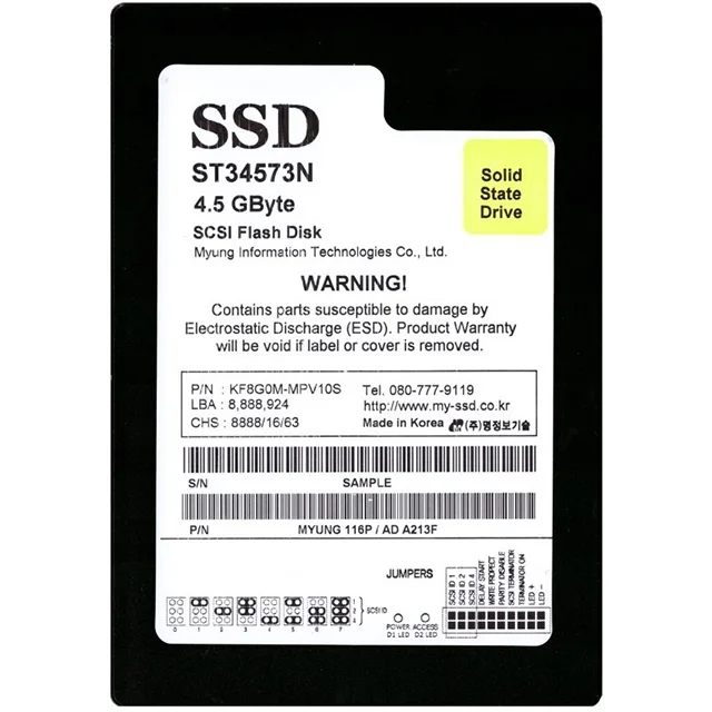 SSD SCSI флэш-диск лучшего качества в Корейском