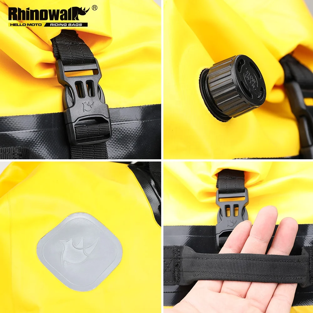 Rhinowalk 65L Waterproof Motorcycle Bag Tank Motorbike Tank Motorbike Duffle Rear Bag saddle duffel tail bag for motorcycle