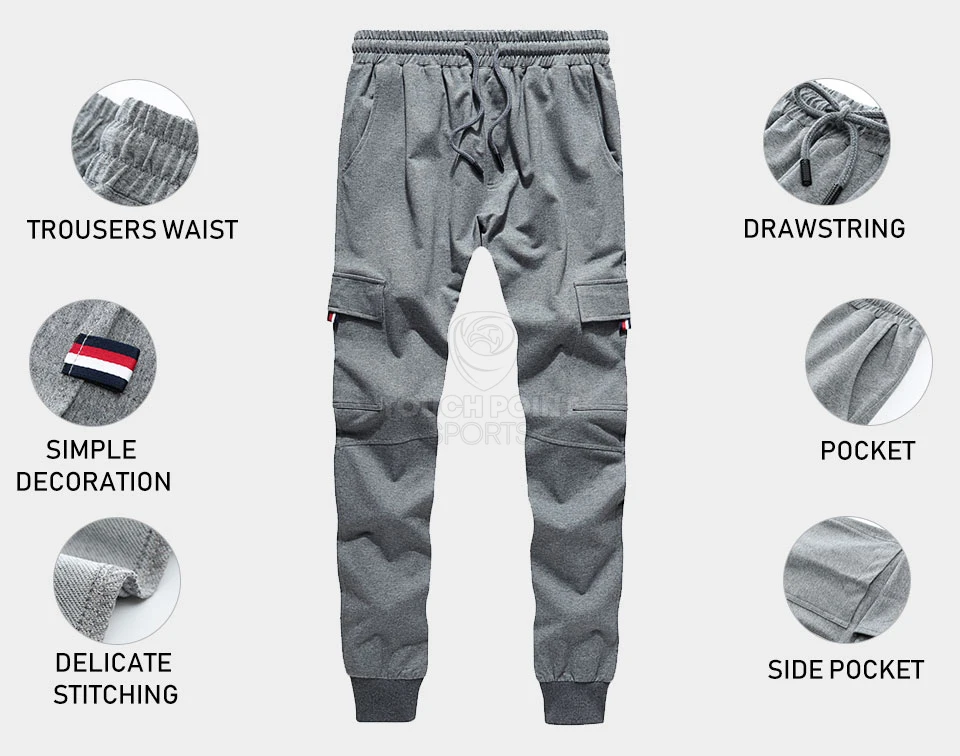 Custom Wholesale Workout Fitness Sweatpants Tapered Slim Fit Gym Cotton Jogger Track pants Man