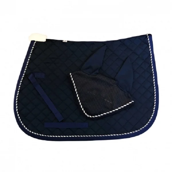 
Matching Colorful Saddle Pad Set with ear bonnet 