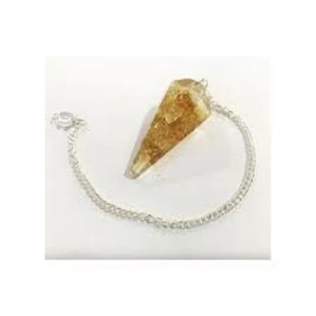 Best Quality Natural Citrine Orgonite pendulum Wholesale Pendulum for dowsing Healing pendulum ;Wholesaler