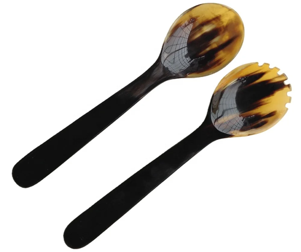 Best Quality Horn Made Cutlery Set Natural Horn Rice Salad Server And Serving Spoon Flatware Dinnerware Tableware Cutlery Set